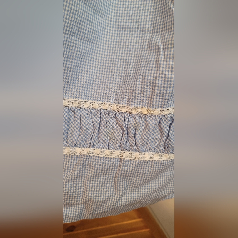 Vintage Petite Texas Miss Blue And White Checkered 100%Cotton Girls Dress(Sz10?) - Picture 6 of 16